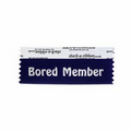 Board Member Navy Blue Award Ribbon w/ Silver Foil Imprint (4"x1 5/8")